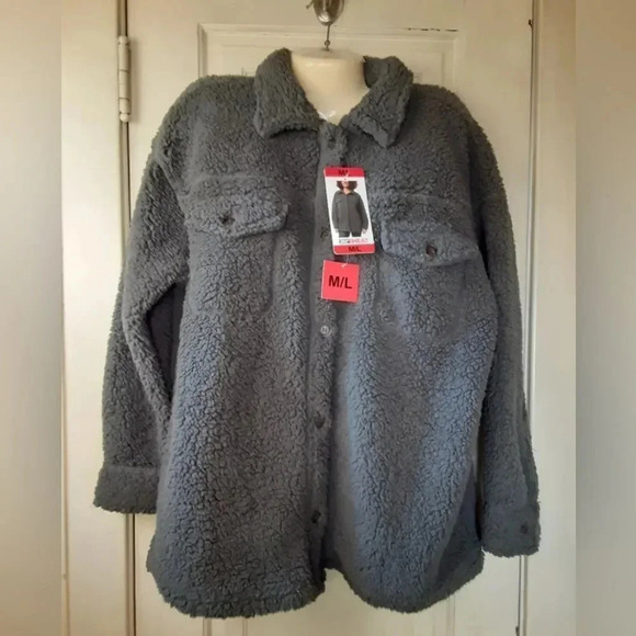 32 Degrees Ladies' Gray Cozy Shirt Jacket size M/L - NWT - Picture 6 of 8